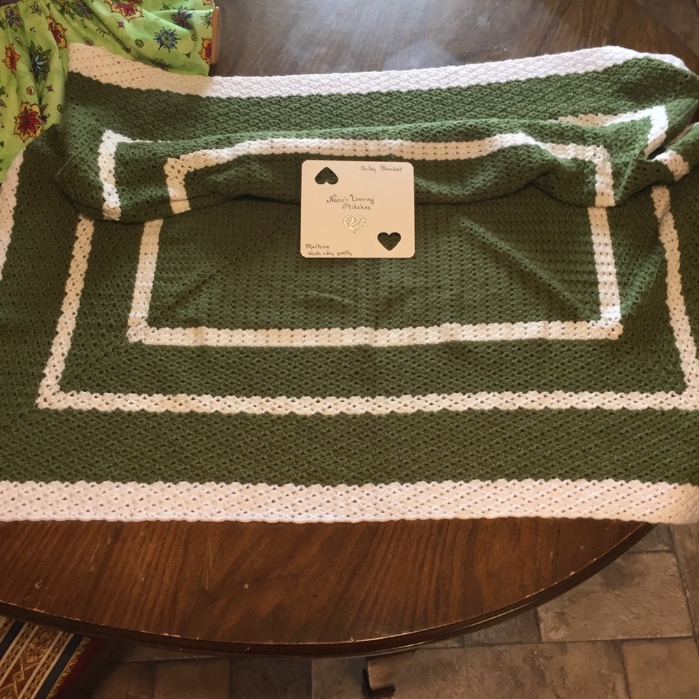 “Olive” You😁Hand Crocheted Baby Blanket - Picture 2 of 6
